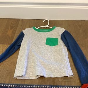 Tucker+  Tate long sleeve color block shirt.